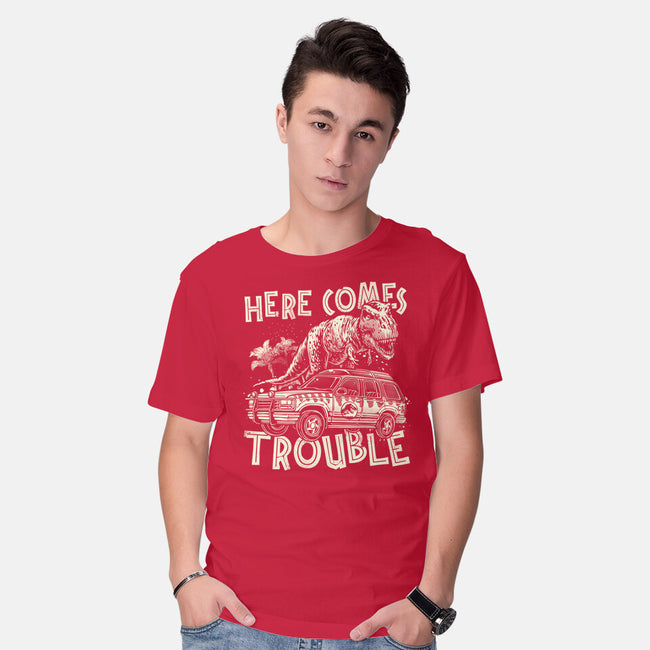 Here Comes Trouble-Mens-Basic-Tee-momma_gorilla