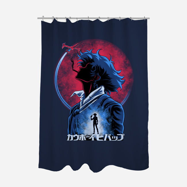 Spike Space Cowboy-None-Polyester-Shower Curtain-rmatix