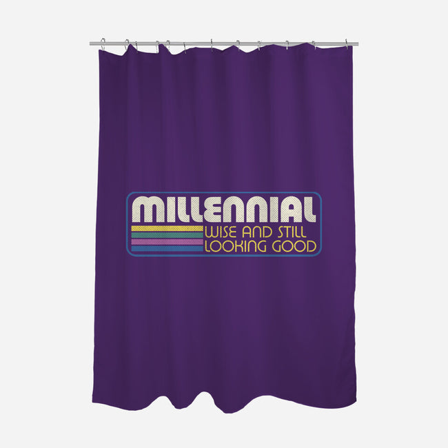 Millennial Vintage Quote-None-Polyester-Shower Curtain-Studio Mootant