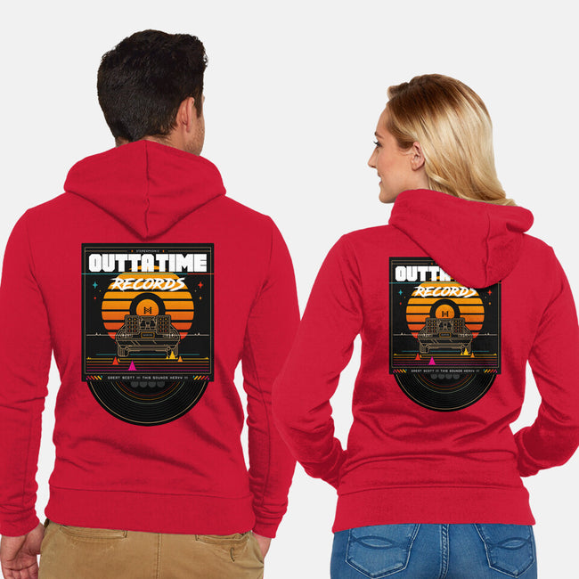 Outta Time Records-Unisex-Zip-Up-Sweatshirt-BadBox