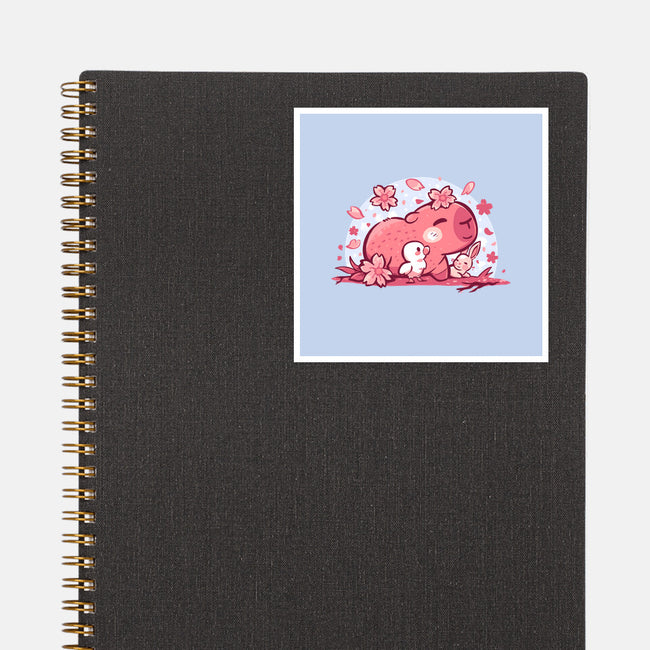 Pink Spring Friends-None-Glossy-Sticker-TechraNova