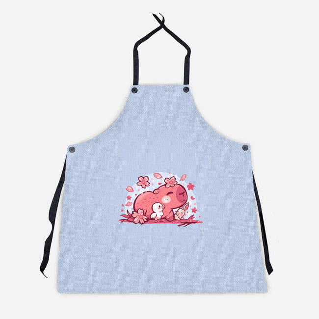 Pink Spring Friends-Unisex-Kitchen-Apron-TechraNova