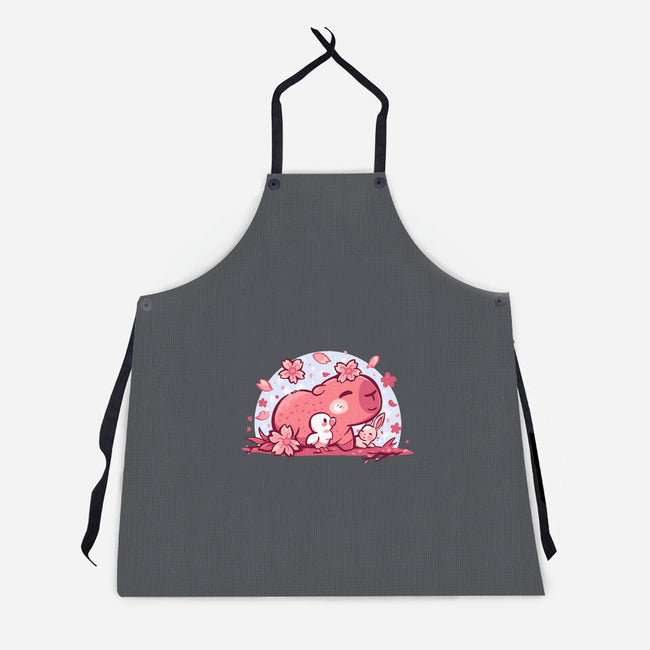 Pink Spring Friends-Unisex-Kitchen-Apron-TechraNova