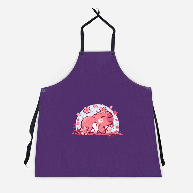 Pink Spring Friends-Unisex-Kitchen-Apron-TechraNova