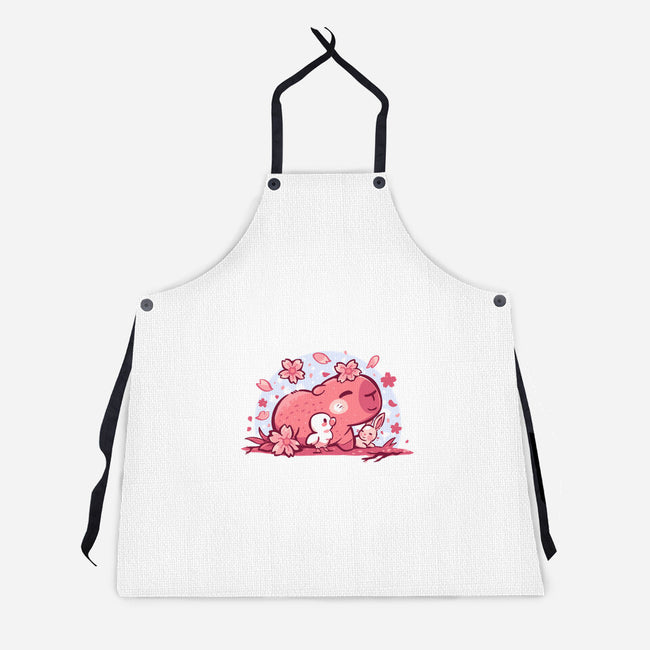 Pink Spring Friends-Unisex-Kitchen-Apron-TechraNova