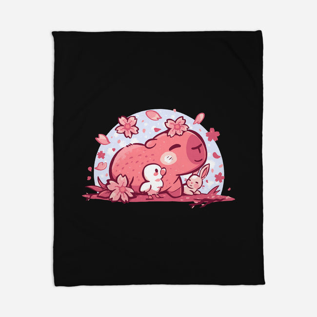 Pink Spring Friends-None-Fleece-Blanket-TechraNova