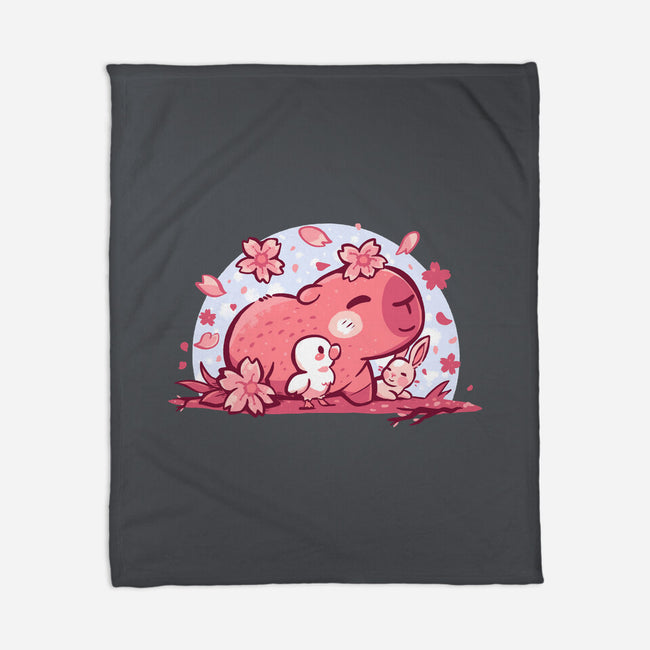 Pink Spring Friends-None-Fleece-Blanket-TechraNova