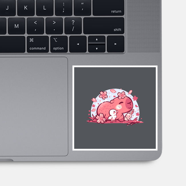 Pink Spring Friends-None-Glossy-Sticker-TechraNova