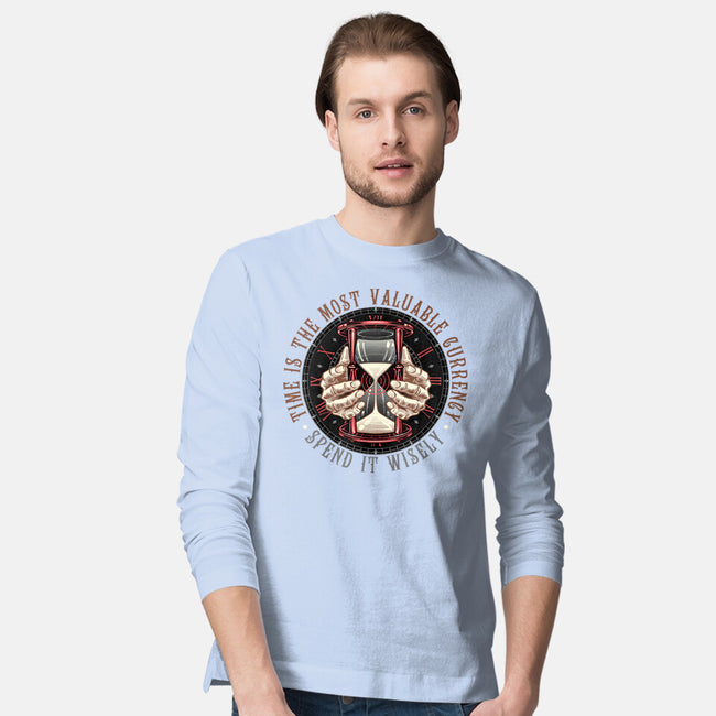 Time Is Currency-Mens-Long Sleeved-Tee-momma_gorilla