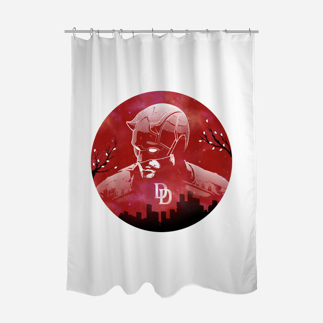Galaxy Crimson Vigilante-None-Polyester-Shower Curtain-Astrobot Invention