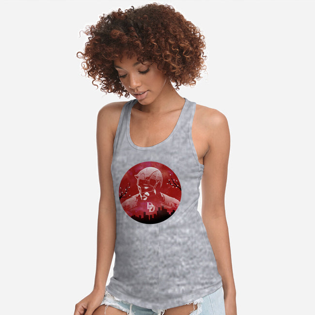 Galaxy Crimson Vigilante-Womens-Racerback-Tank-Astrobot Invention