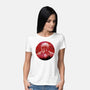 Galaxy Crimson Vigilante-Womens-Basic-Tee-Astrobot Invention