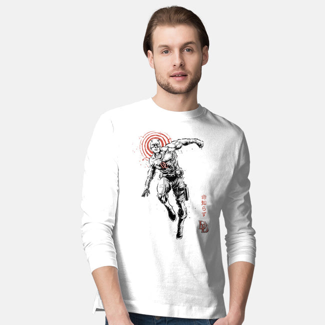 Scarlet Vigilante Sumi-E-Mens-Long Sleeved-Tee-Astrobot Invention