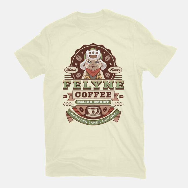 Felyne Palico Coffee Vintage-Mens-Basic-Tee-LAGELANTEE