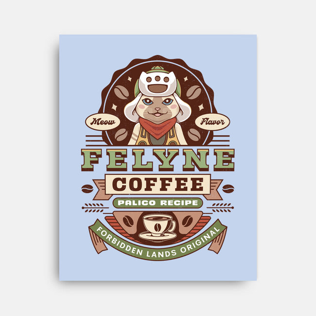 Felyne Palico Coffee Vintage-None-Stretched-Canvas-LAGELANTEE