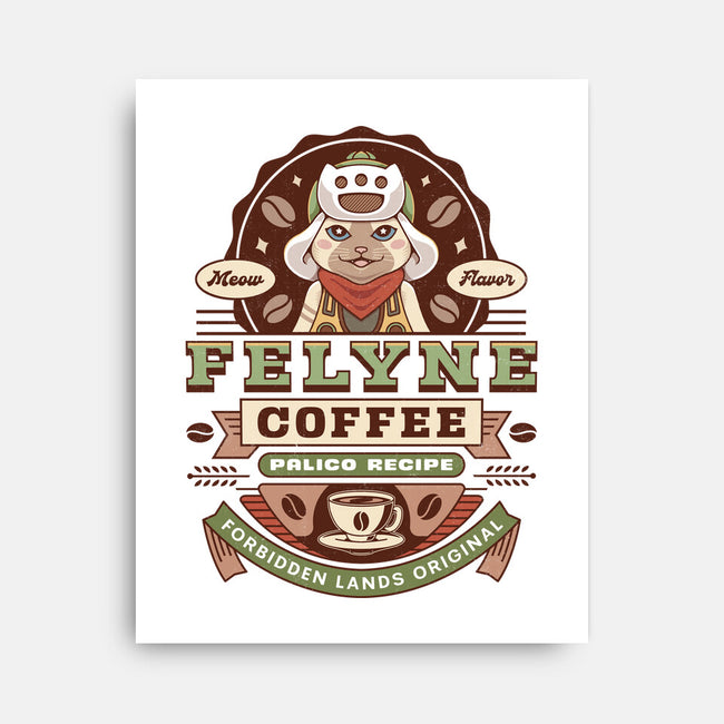 Felyne Palico Coffee Vintage-None-Stretched-Canvas-LAGELANTEE