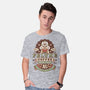 Felyne Palico Coffee Vintage-Mens-Basic-Tee-LAGELANTEE