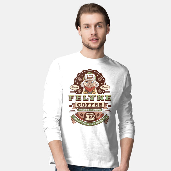Felyne Palico Coffee Vintage-Mens-Long Sleeved-Tee-LAGELANTEE