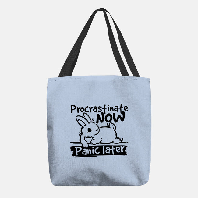 Procrastinate Now Panic Later-None-Basic Tote-Bag-NemiMakeit