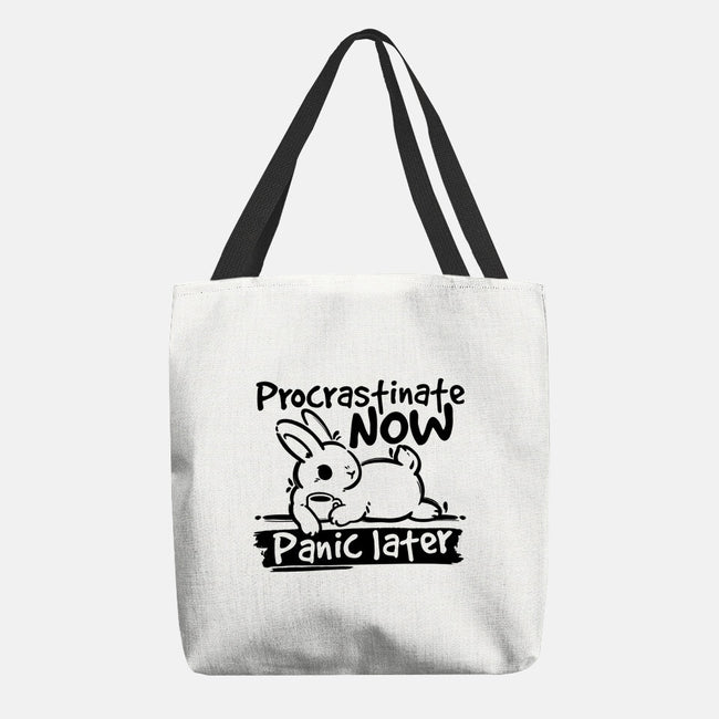 Procrastinate Now Panic Later-None-Basic Tote-Bag-NemiMakeit