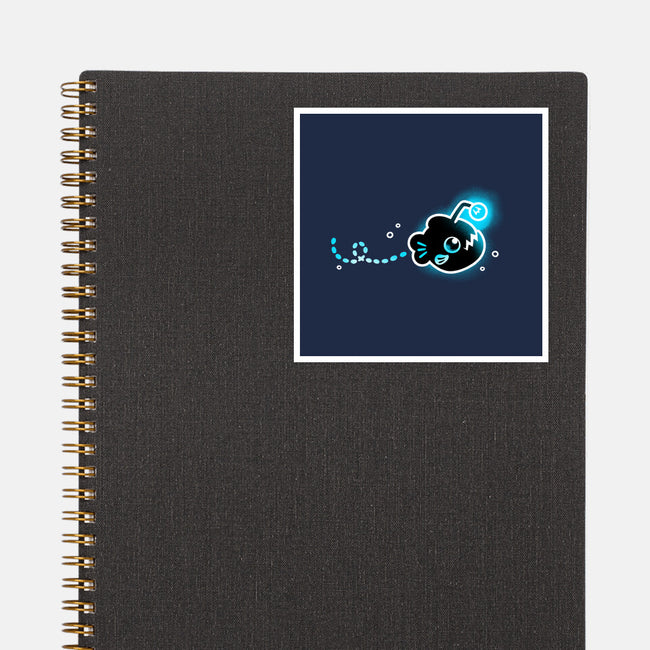 Swimming Anglerfish-None-Glossy-Sticker-NemiMakeit