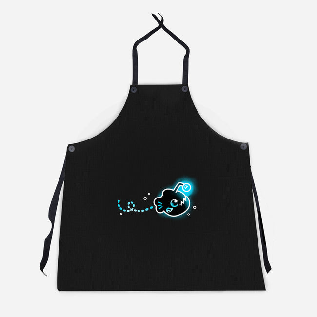 Swimming Anglerfish-Unisex-Kitchen-Apron-NemiMakeit