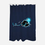 Swimming Anglerfish-None-Polyester-Shower Curtain-NemiMakeit