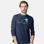 Swimming Anglerfish-Mens-Long Sleeved-Tee-NemiMakeit