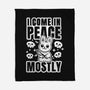 I Come In Peace Mostly-None-Fleece-Blanket-FunkVampire
