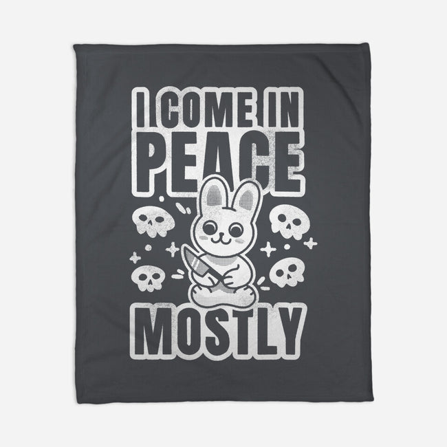 I Come In Peace Mostly-None-Fleece-Blanket-FunkVampire