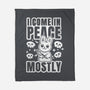 I Come In Peace Mostly-None-Fleece-Blanket-FunkVampire
