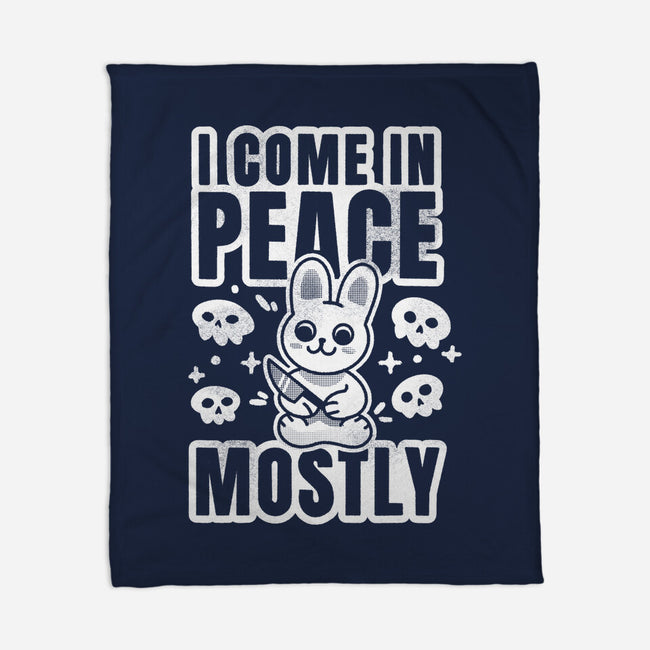 I Come In Peace Mostly-None-Fleece-Blanket-FunkVampire