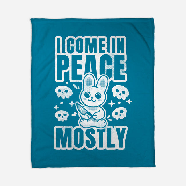 I Come In Peace Mostly-None-Fleece-Blanket-FunkVampire