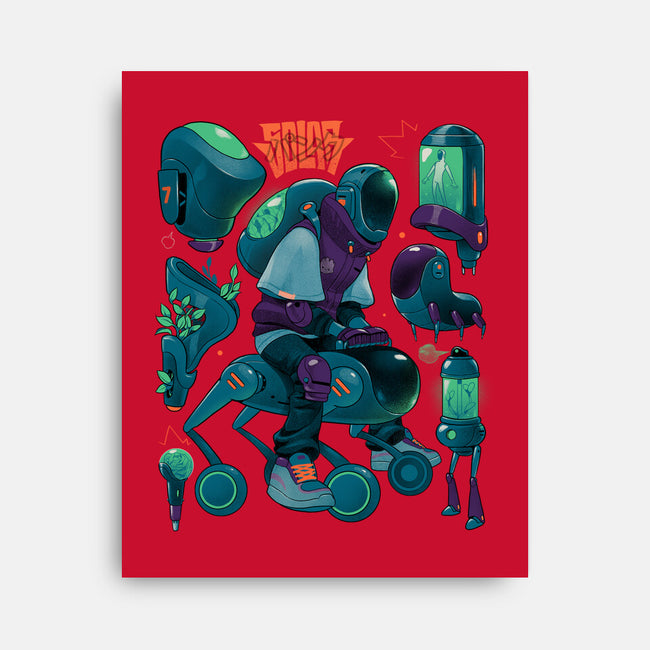 Solar Rider-None-Stretched-Canvas-Bruno Mota
