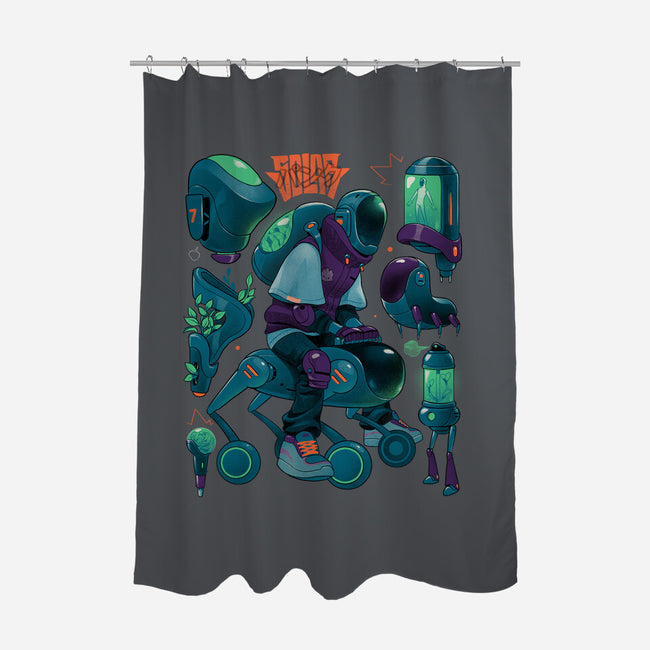 Solar Rider-None-Polyester-Shower Curtain-Bruno Mota