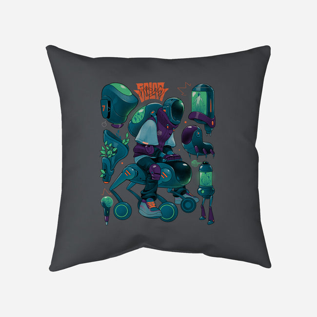 Solar Rider-None-Removable Cover w Insert-Throw Pillow-Bruno Mota