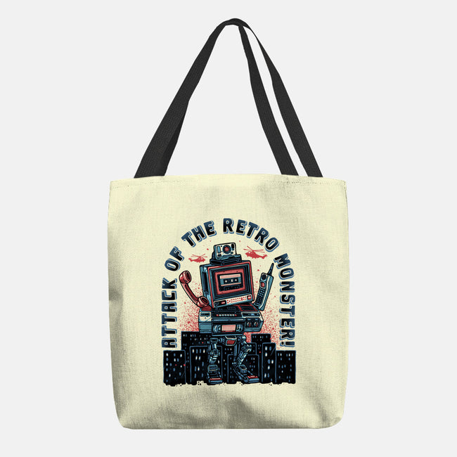 Attack Of The Retro Monster-None-Basic Tote-Bag-momma_gorilla