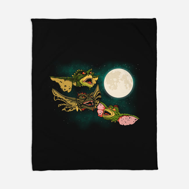 Three Gremlin Moon-None-Fleece-Blanket-jasesa