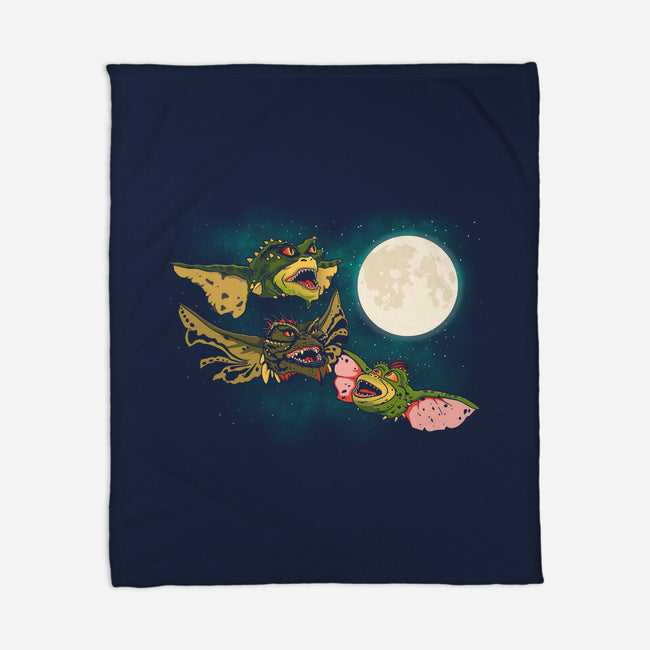 Three Gremlin Moon-None-Fleece-Blanket-jasesa