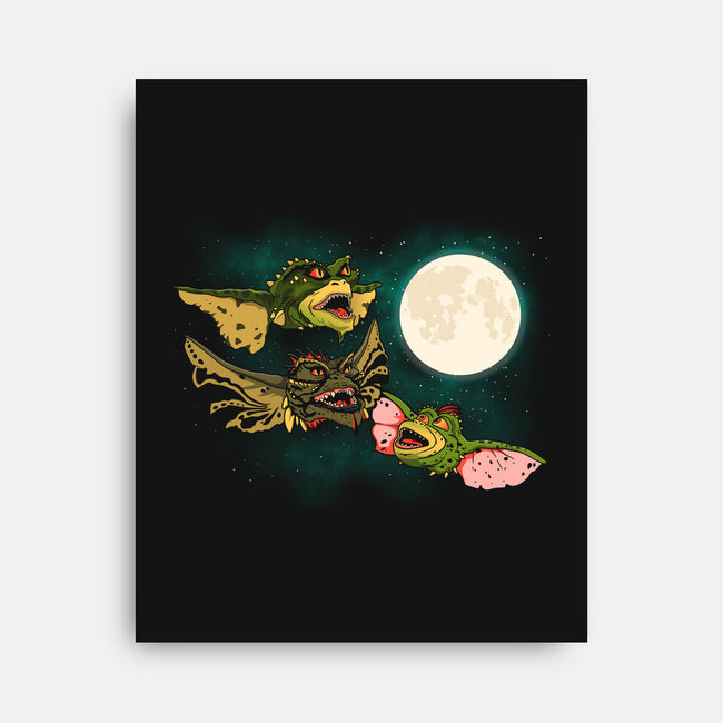 Three Gremlin Moon-None-Stretched-Canvas-jasesa