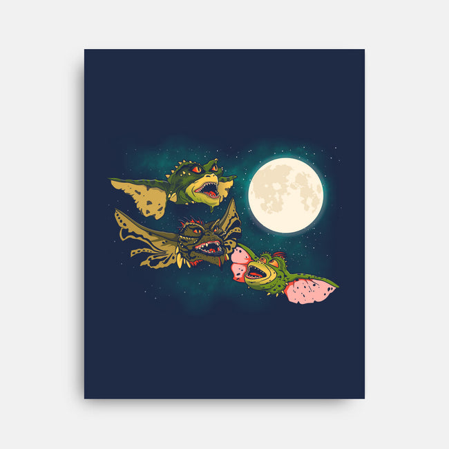 Three Gremlin Moon-None-Stretched-Canvas-jasesa