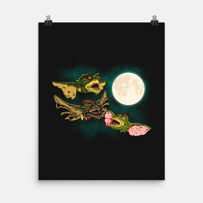 Three Gremlin Moon-None-Matte-Poster-jasesa