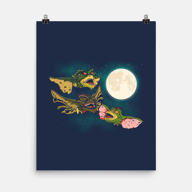 Three Gremlin Moon-None-Matte-Poster-jasesa