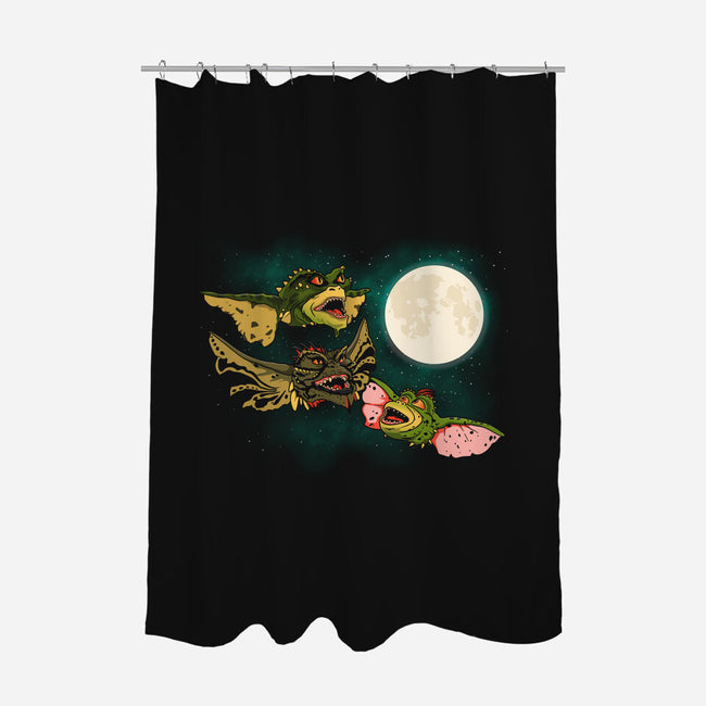 Three Gremlin Moon-None-Polyester-Shower Curtain-jasesa