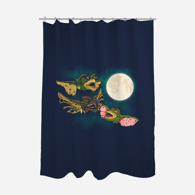 Three Gremlin Moon-None-Polyester-Shower Curtain-jasesa