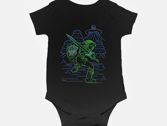Neon Line-Art Hyrule Savior