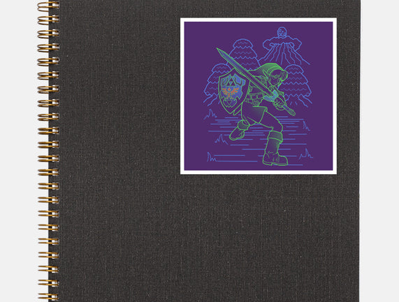 Neon Line-Art Hyrule Savior