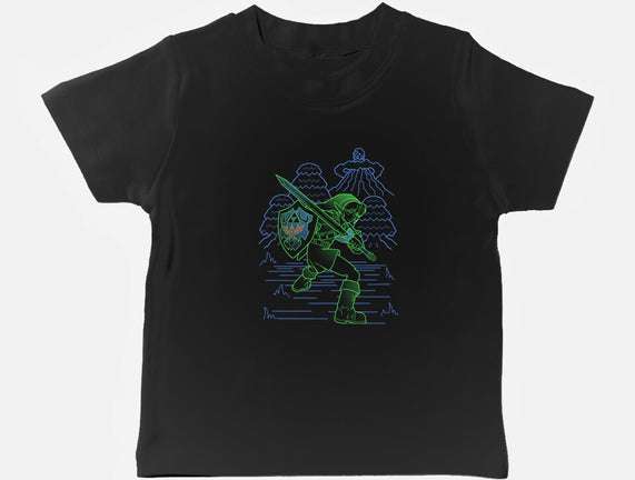 Neon Line-Art Hyrule Savior