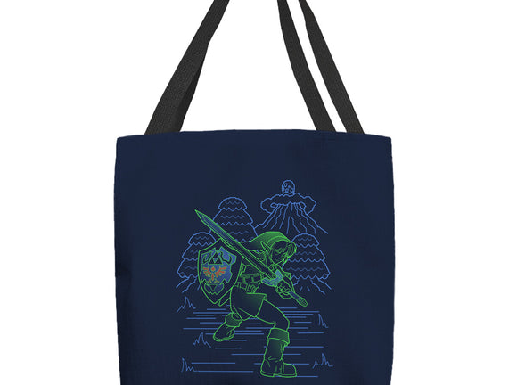 Neon Line-Art Hyrule Savior