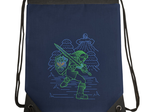 Neon Line-Art Hyrule Savior